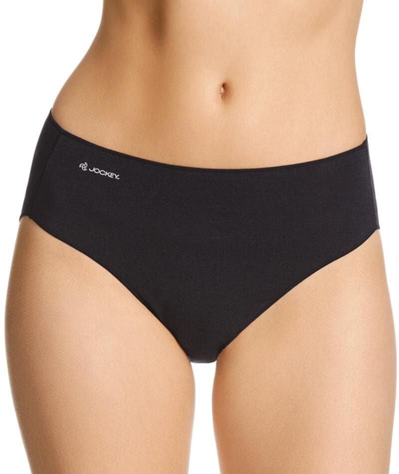 Jockey No Panty Line Promise Bamboo Naturals Hi Cut Brief - Black Knickers 8
